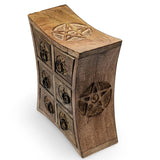 Home Decor - Wooden Storage Curved Pentacle