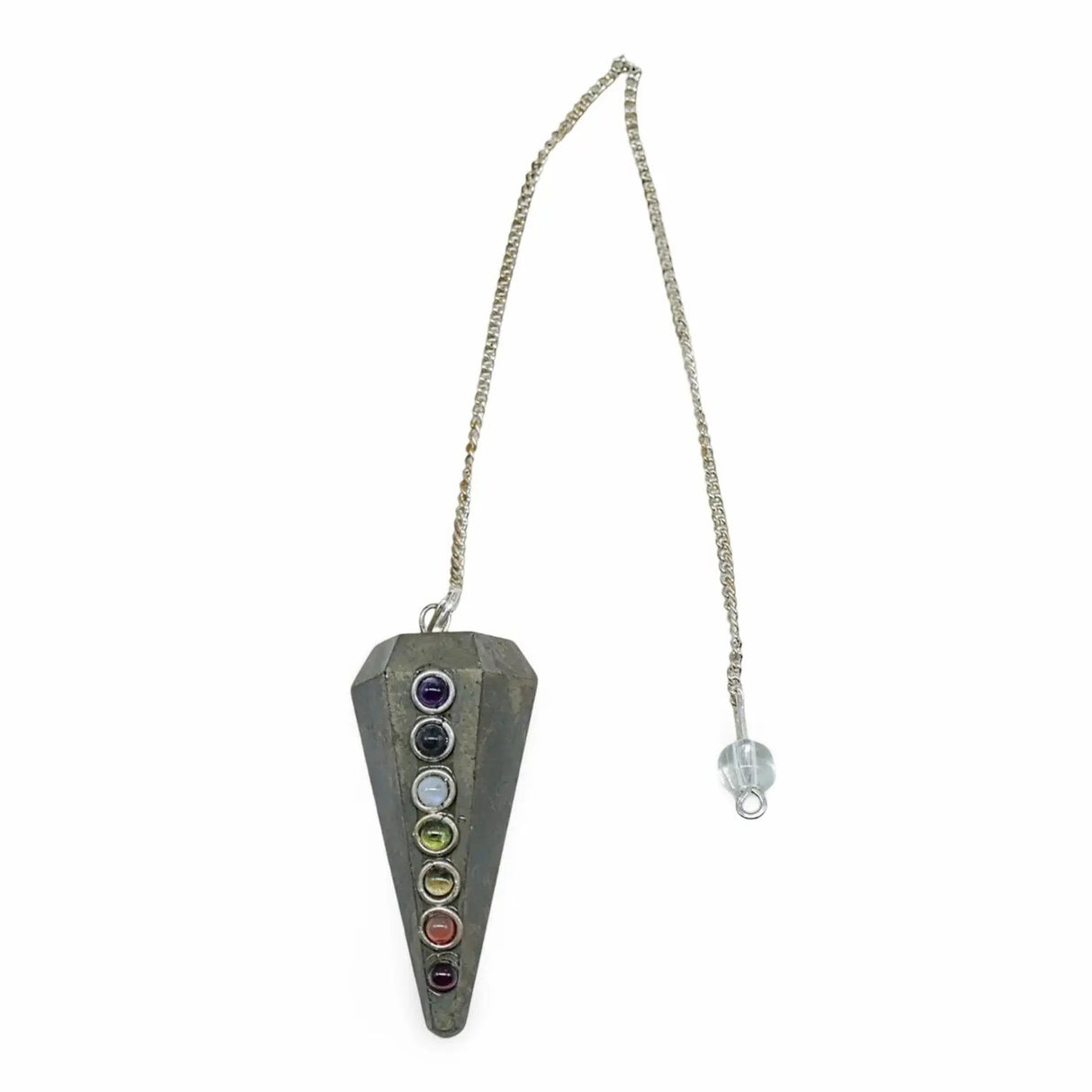 Pendulum - Orgonite - Chakra Mixed Pyrite