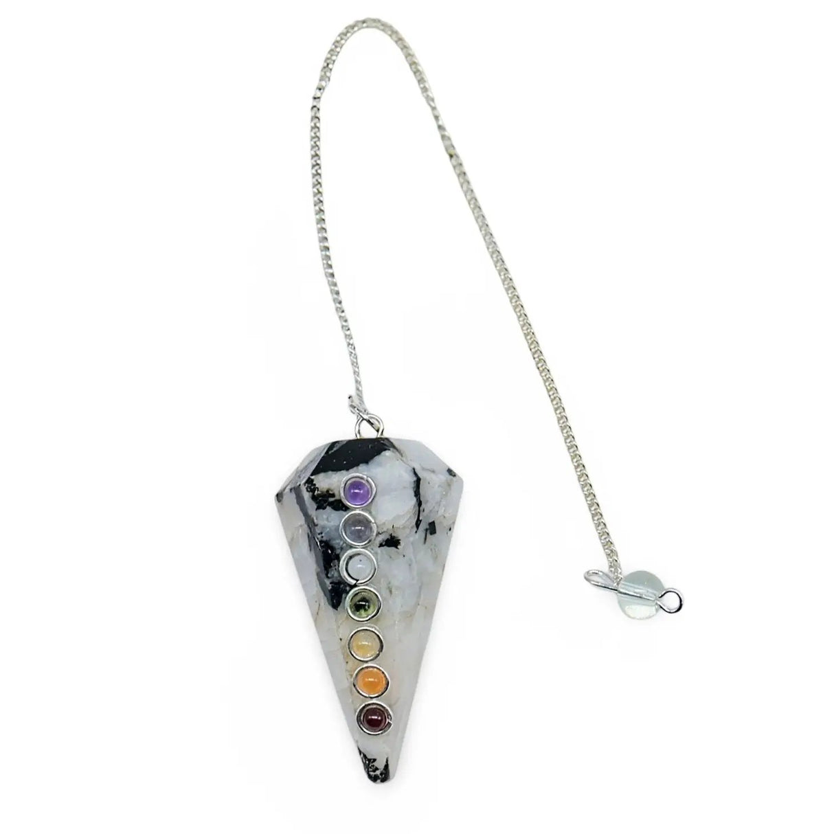 Pendulum - Orgonite - Chakra Mixed Moonstone