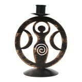 Candle Holder - Metal - Goddess 6"