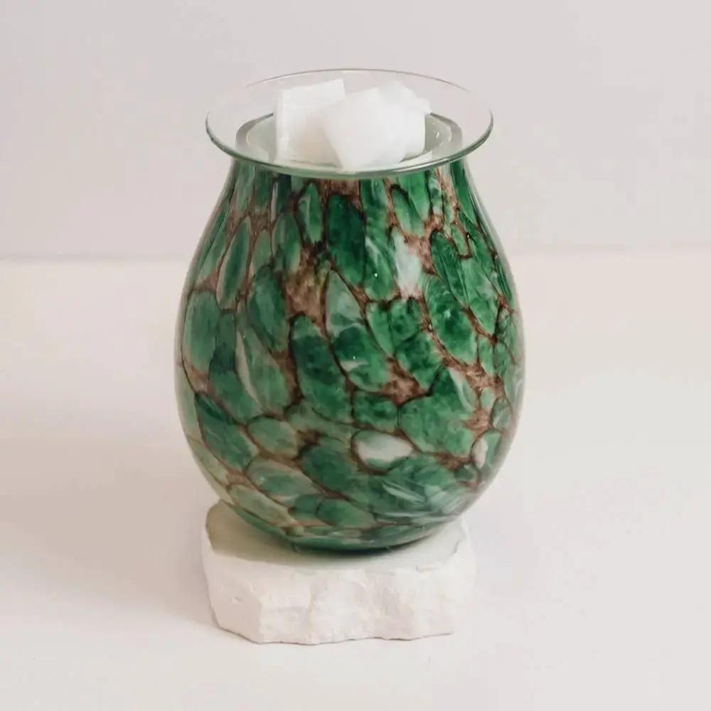Diffuser - Electric Oil & Wax Cube Burner - Hazel Glass - Tabletop