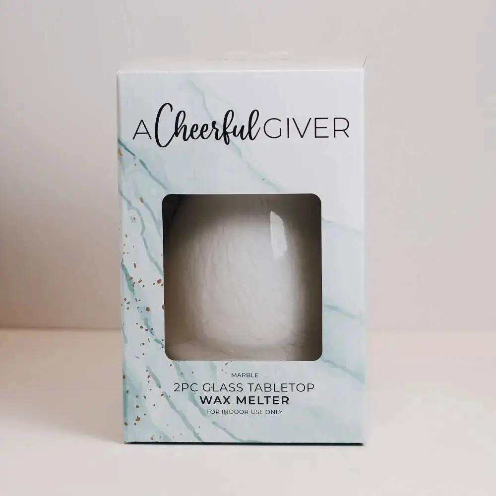 Diffuser - Electric Oil & Wax Cube Burner - Marble Glass - Tabletop