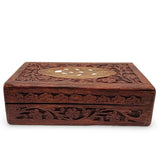 Deluxe wooden gift box for 7 Chakras essential oils and bracelet set.