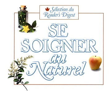Livre usagé Se Soigner au Naturel, couverture blanche avec texte bleu et illustrations de plantes et pomme
