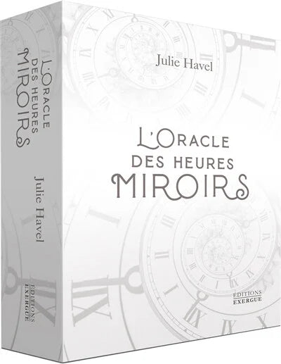 Astro Tarot Oracle L'Oracle des Heures Miroirs gray-white box, French edition tarot cards.