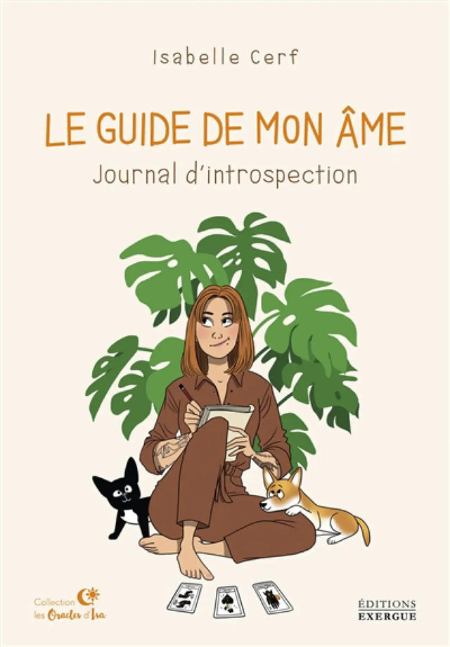 Livre Le Guide de mon Âme: Journal d'introspection, couverture crème avec femme et plantes