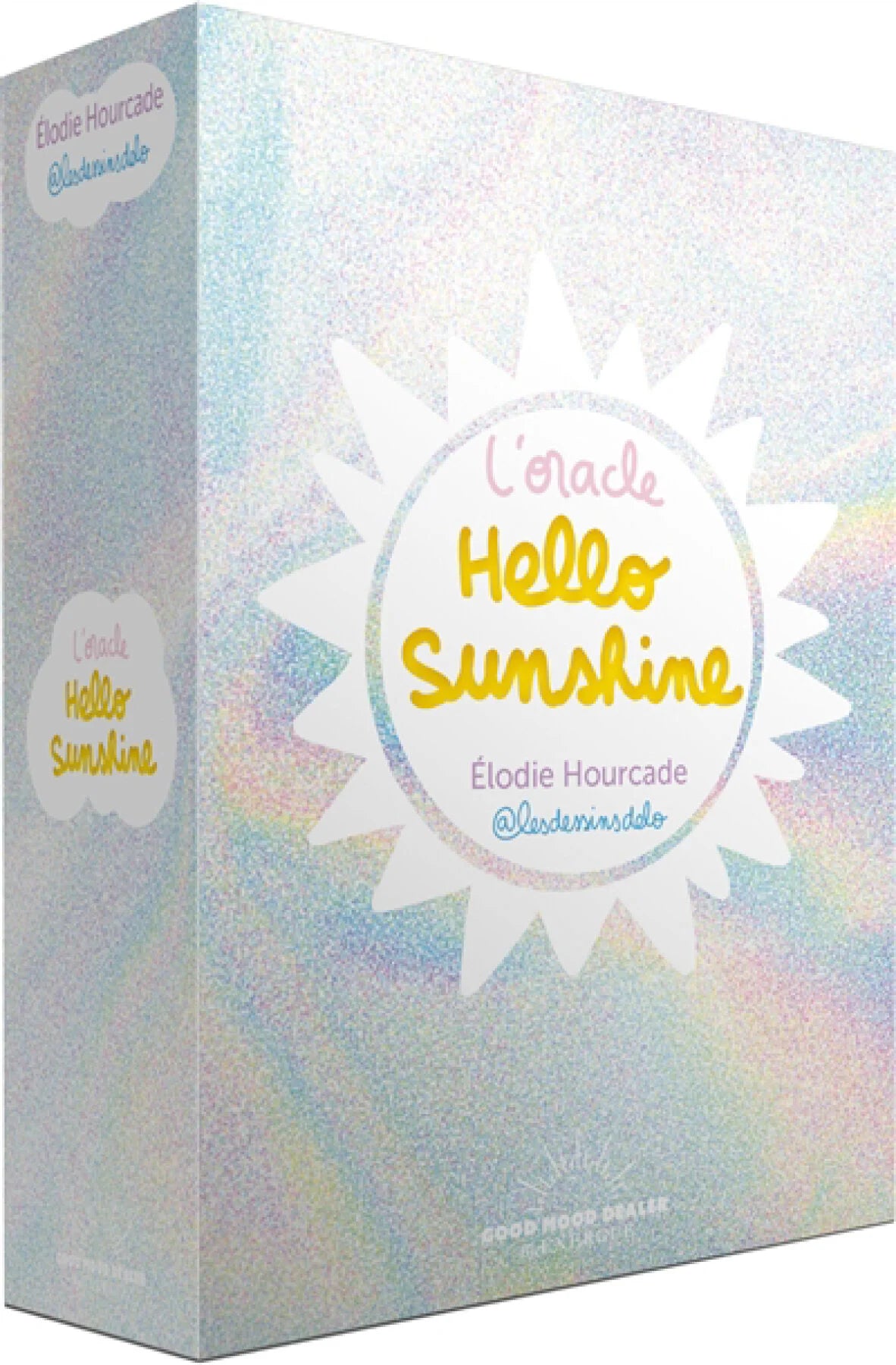 Astro Tarot Oracle L'Oracle Hello Sunshine French Version tarot card deck with pastel iridescent box
