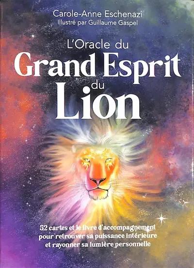 Astro Tarot Oracle deck, L’Oracle du Grand Esprit du Lion (French), colorful lion cover, 52-card tarot