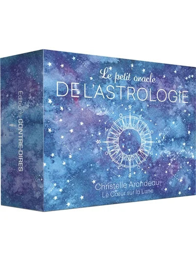 Astro Tarot Oracle box with blue starry galaxy art, French version