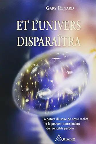 Livre Et l'Univers Disparaîtra, couverture bleu-violet avec orb cosmique et logo Ariane