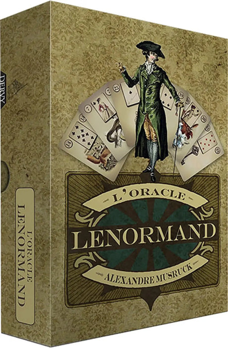 Astro Tarot Oracle Lenormand deck by Pür Sérénité, French edition in a vintage gold box