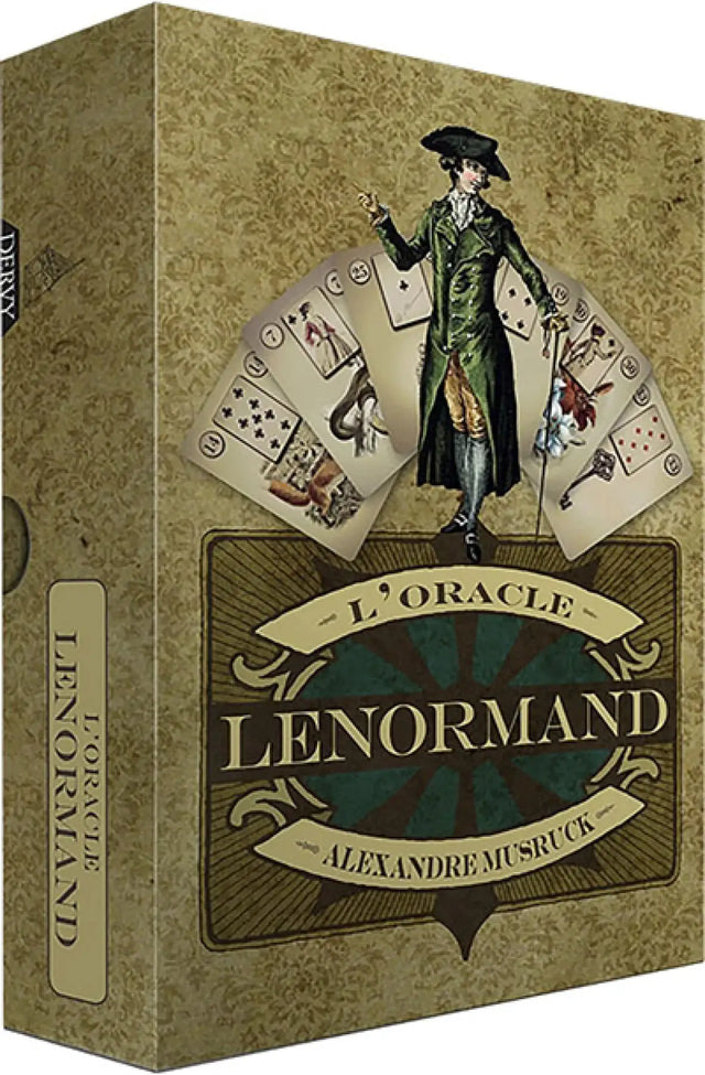 Astro Tarot Oracle Lenormand deck by Pür Sérénité, French edition in a vintage gold box