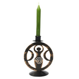 Candle Holder - Metal - Goddess 6"