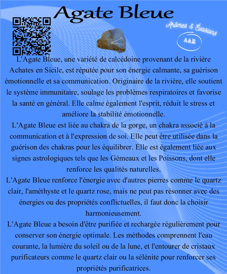 Descriptive Cards - Precious Stones & Crystals - Blue Agate