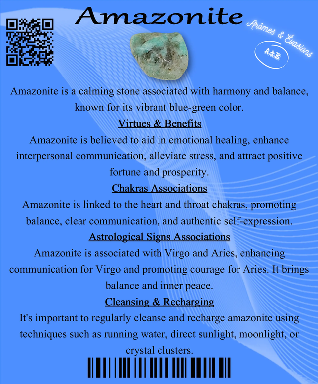 Descriptive Cards - Precious Stones & Crystals - Amazonite