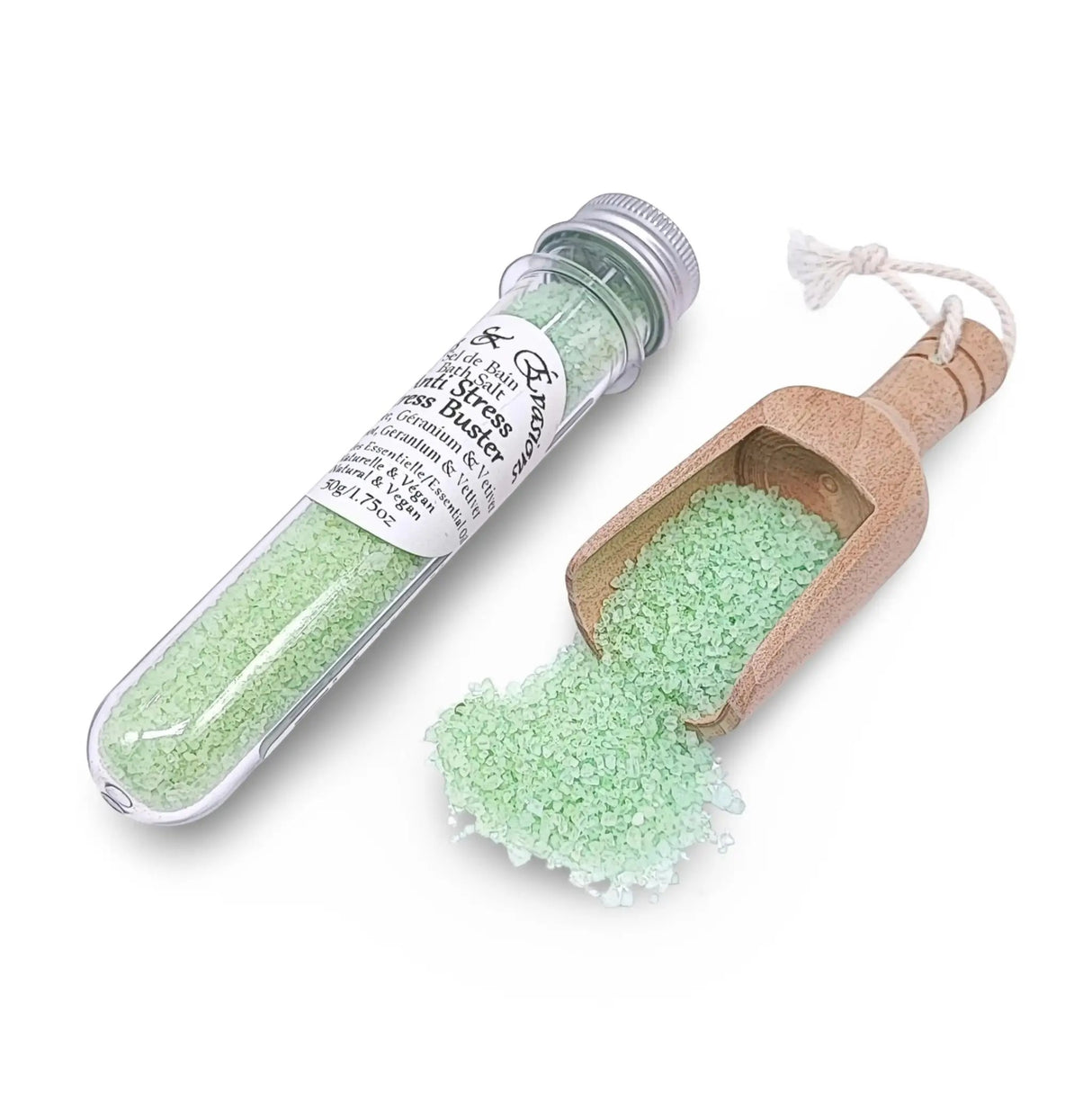 Bath Salt -Stress Buster Potion -Bergamot, Geranium & Vetiver Essential Oils 50g 1.75oz