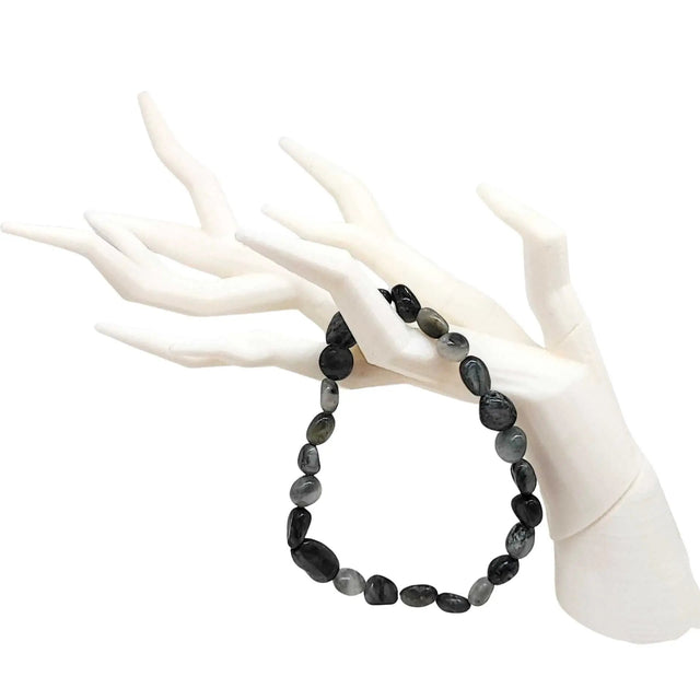 Bracelet - Blue Tiger Eye - Small Natural Shape Stones
