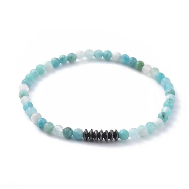 Bracelet -Hemimorphite with Hematite -2mm