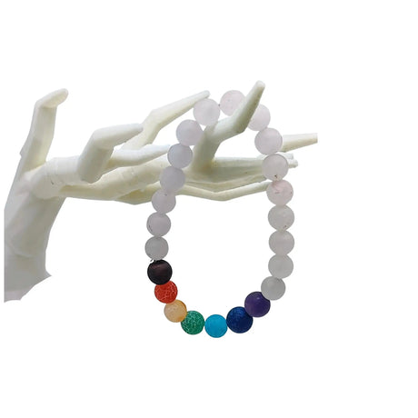 Bracelet -Rose Quartz -7 Chakras -8mm