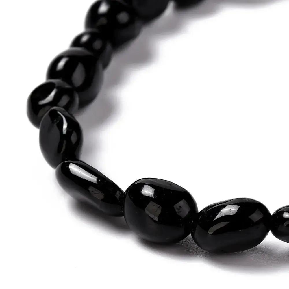 Bracelet - Black Tourmaline - Natural Shape Stones
