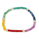 Bracelet -7 Chakras -Faceted -4mm