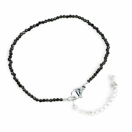 Bracelet - Black Obsidian - Faceted - 2mm