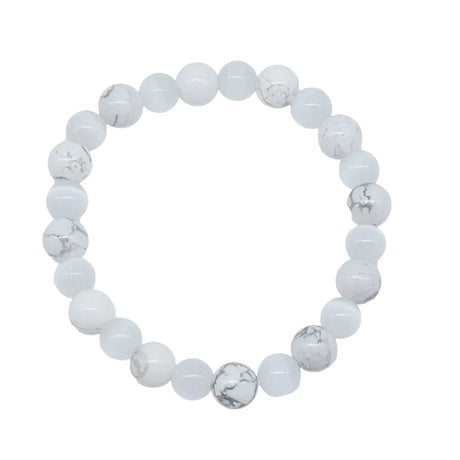 Bracelet - Howlite & Cat Eye - 8mm