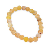 Bracelet - Yellow Agate - Frosted - 8mm