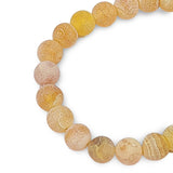 Bracelet - Yellow Agate - Frosted - 8mm