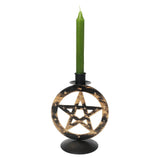Candle Holder - Metal - Pentacle