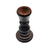 Candle Holder -Wooden - Coconut Brown