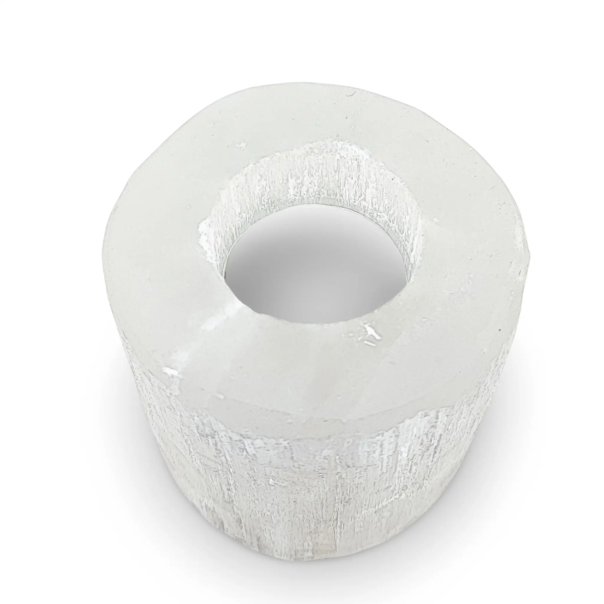Candle Holder -Selenite Rounded