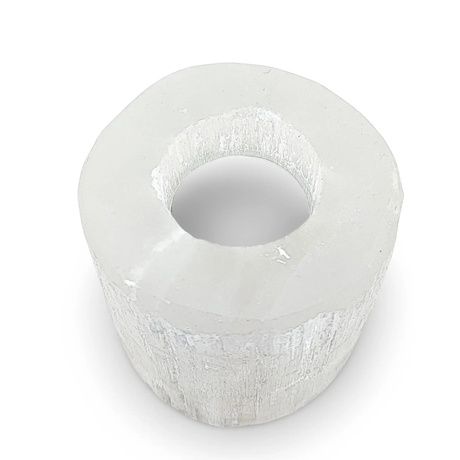 Candle Holder -Selenite Rounded