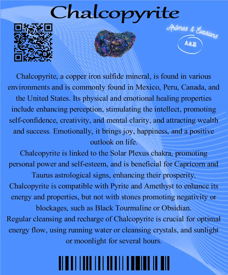Descriptive Cards - Precious Stones & Crystals - Chalcopyrite