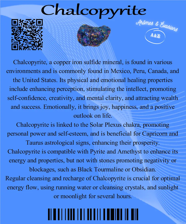 Descriptive Cards - Precious Stones & Crystals - Chalcopyrite