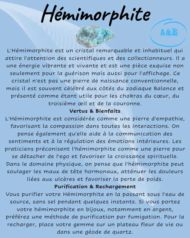 Descriptive Cards -Precious Stones & Crystals -Hemimorphite