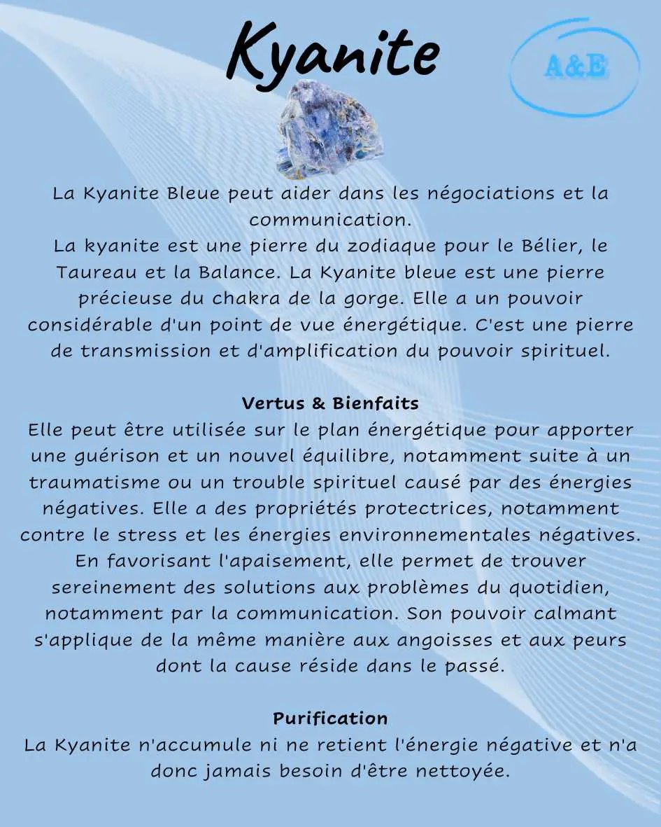 Descriptive Cards -Precious Stones & Crystals -Kyanite Default Title