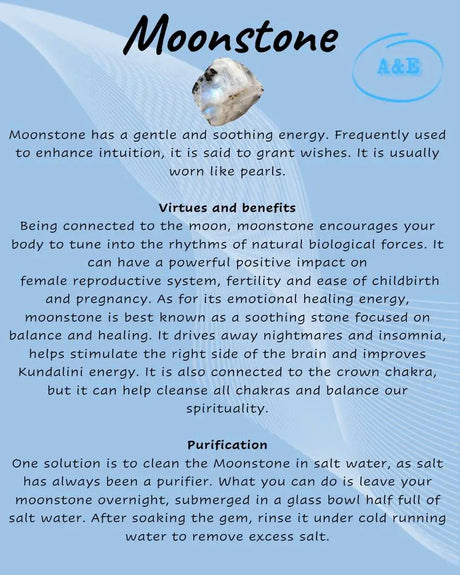 Descriptive Cards -Precious Stones & Crystals -Moonstone