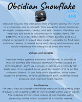 Descriptive Cards -Precious Stones & Crystals -Snowflake Obsidian
