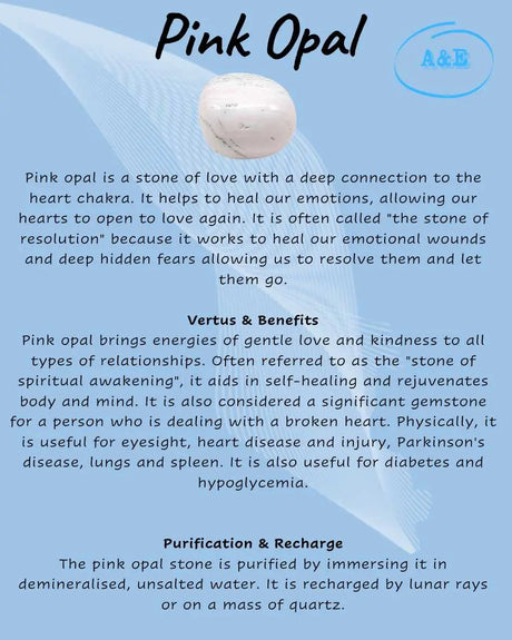 Descriptive Cards -Precious Stones & Crystals -Pink Opal