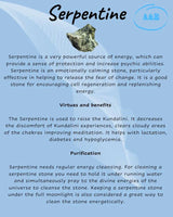 Descriptive Cards -Precious Stones & Crystals -Serpentine
