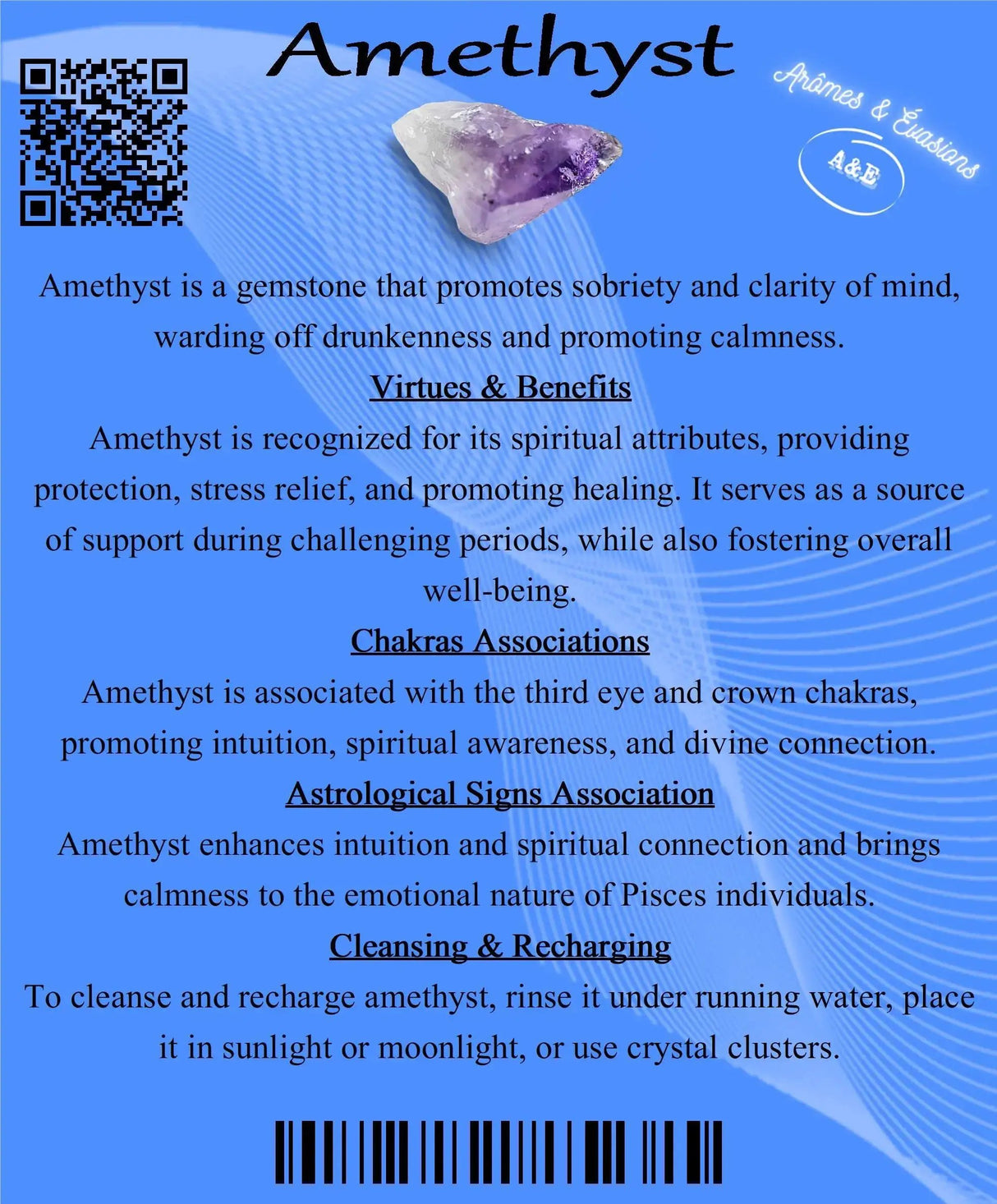 Descriptive Cards - Precious Stones & Crystals - Amethyst