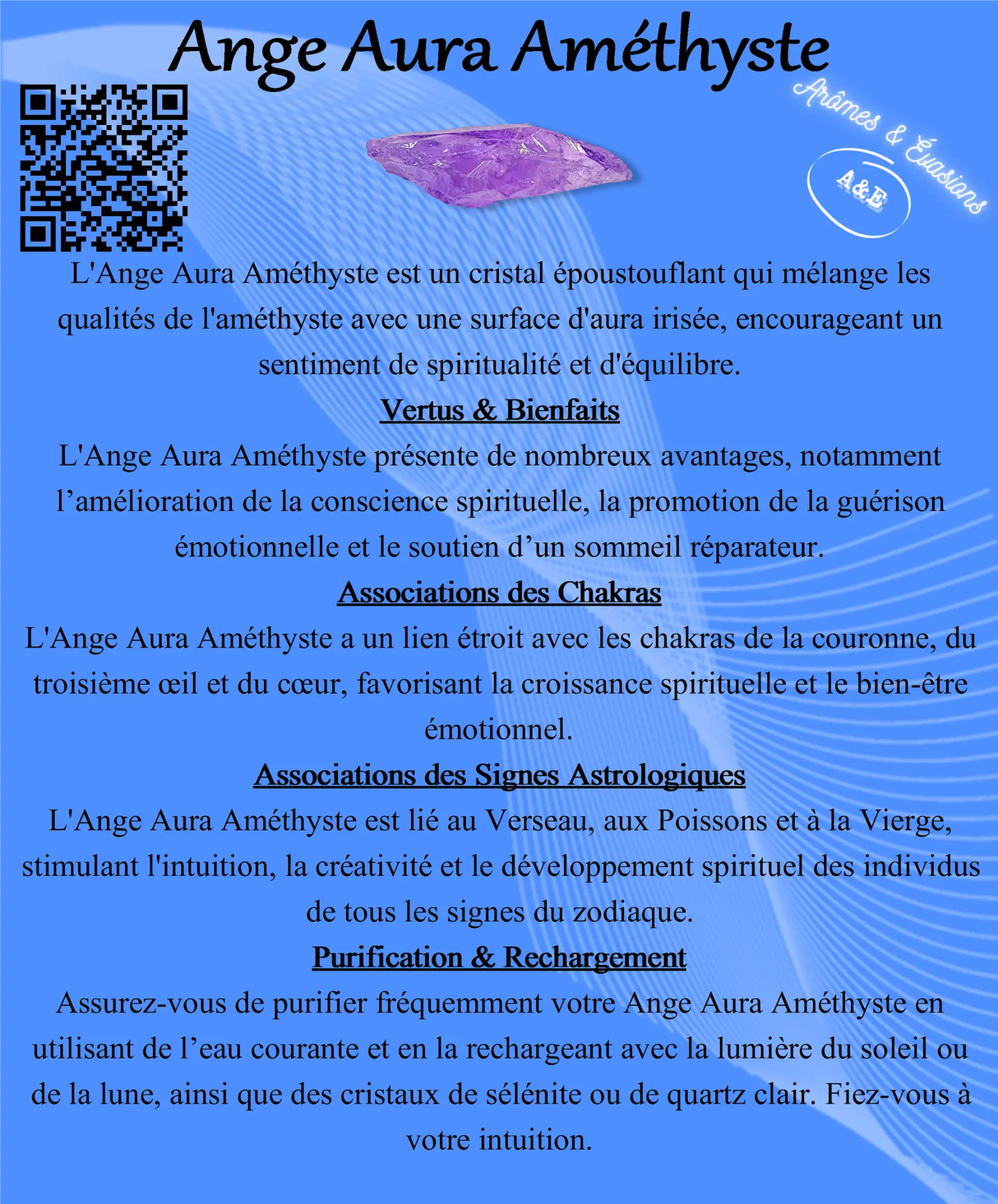 Descriptive Cards - Precious Stones & Crystals - Angel Aura Amethyst