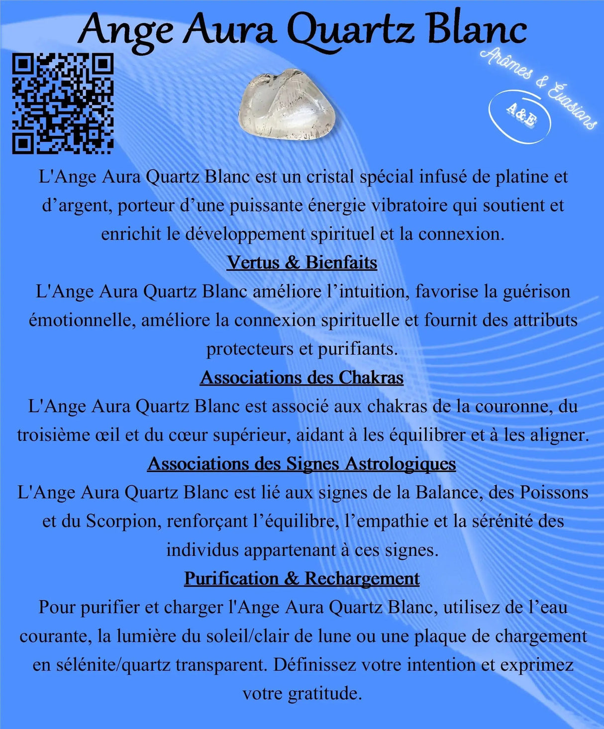 Descriptive Cards - Precious Stones & Crystals - Angel Aura White Quartz