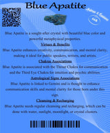 Descriptive Cards - Precious Stones & Crystals - Blue Apatite