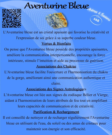 Descriptive Cards - Precious Stones & Crystals - Blue Aventurine