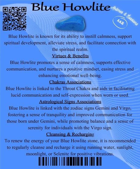 Descriptive Cards - Precious Stones & Crystals - Blue Howlite
