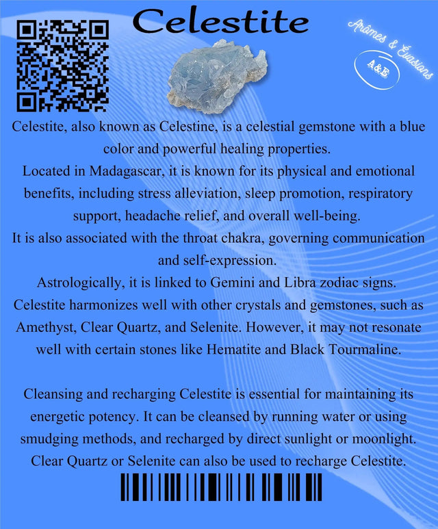 Descriptive Cards - Precious Stones & Crystals - Celestite