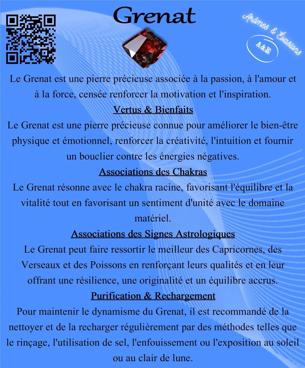 Descriptive Cards - Precious Stones & Crystals - Garnet