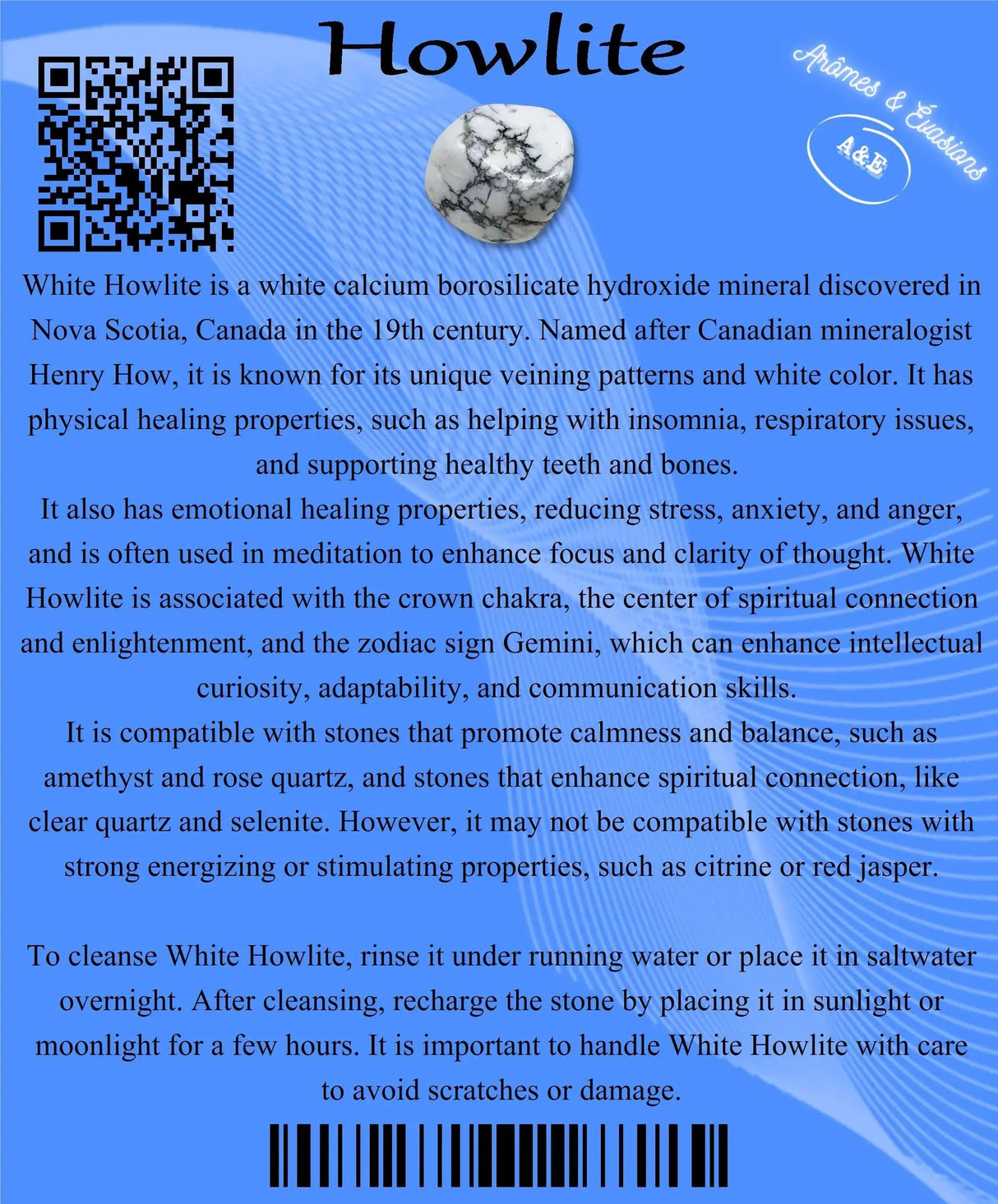 Descriptive Cards - Precious Stones & Crystals - Howlite